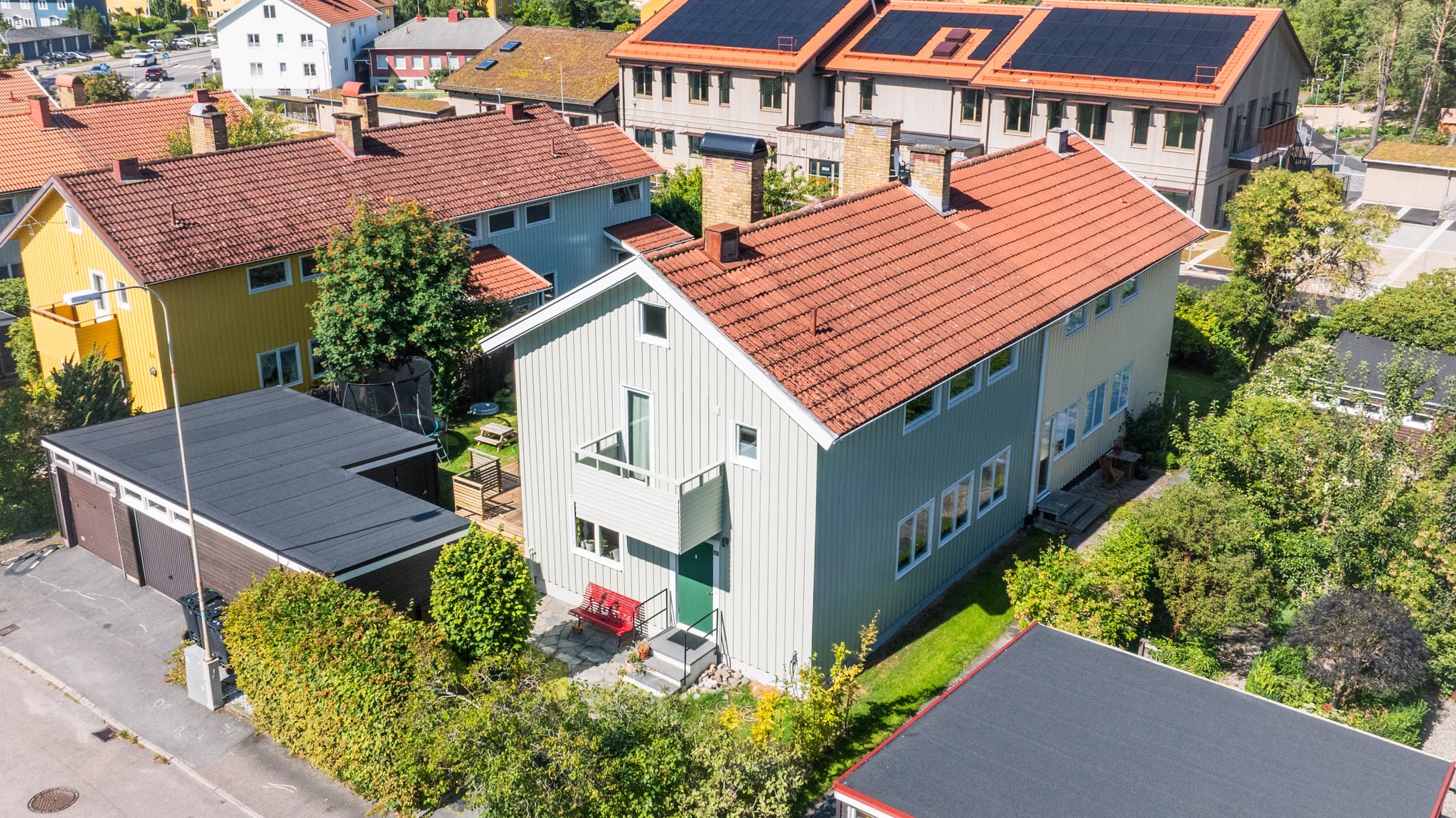Nymålad villafasad i Kålltorp, Göteborg – förebild 1