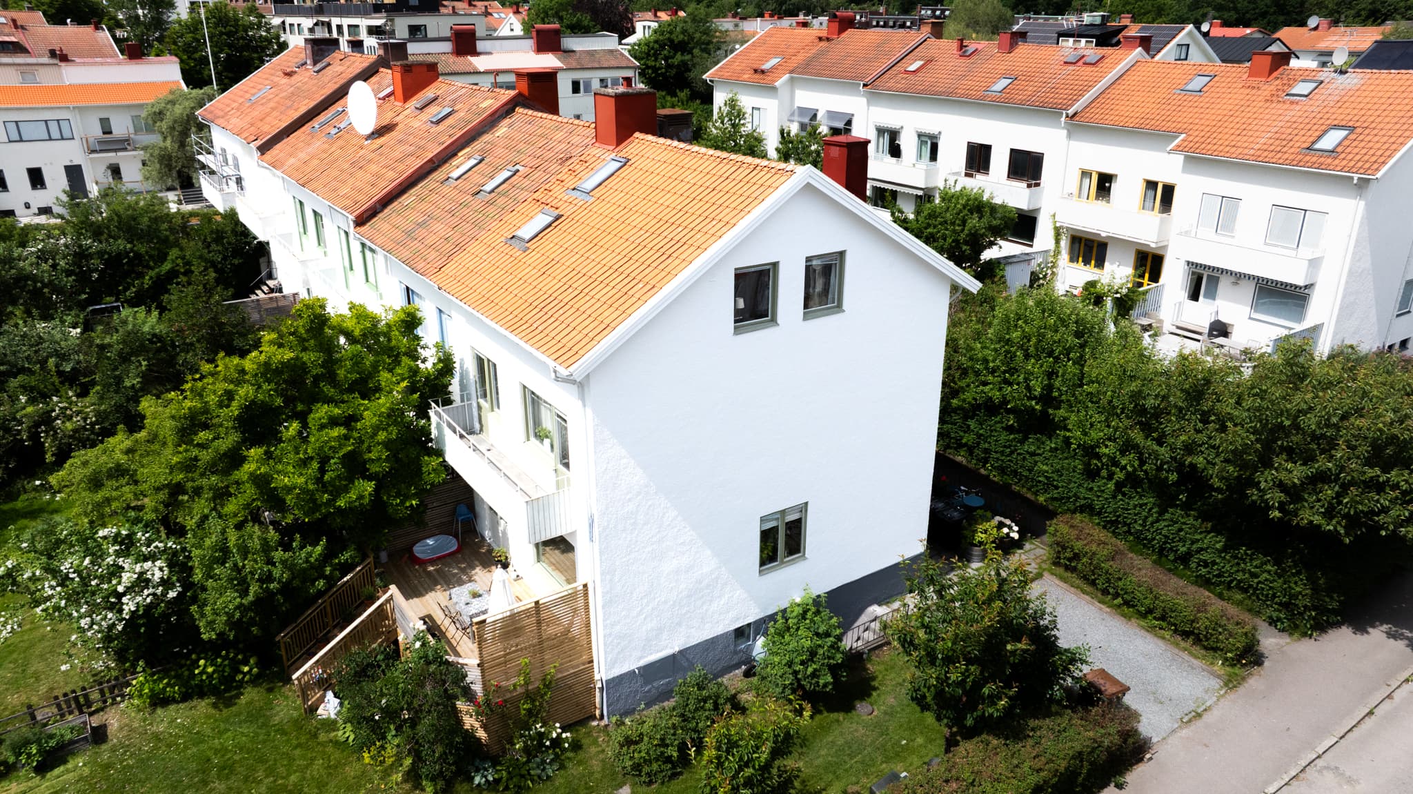 Närbild från måleriprojekt i Göteborg