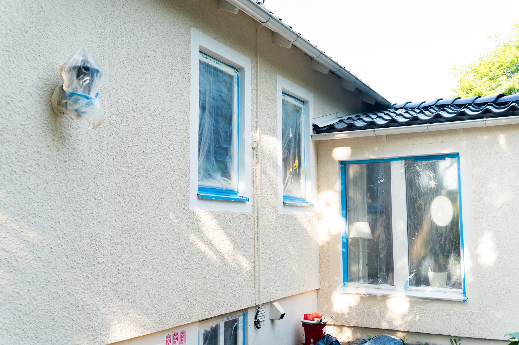 Närbild från måleriprojekt i Göteborg