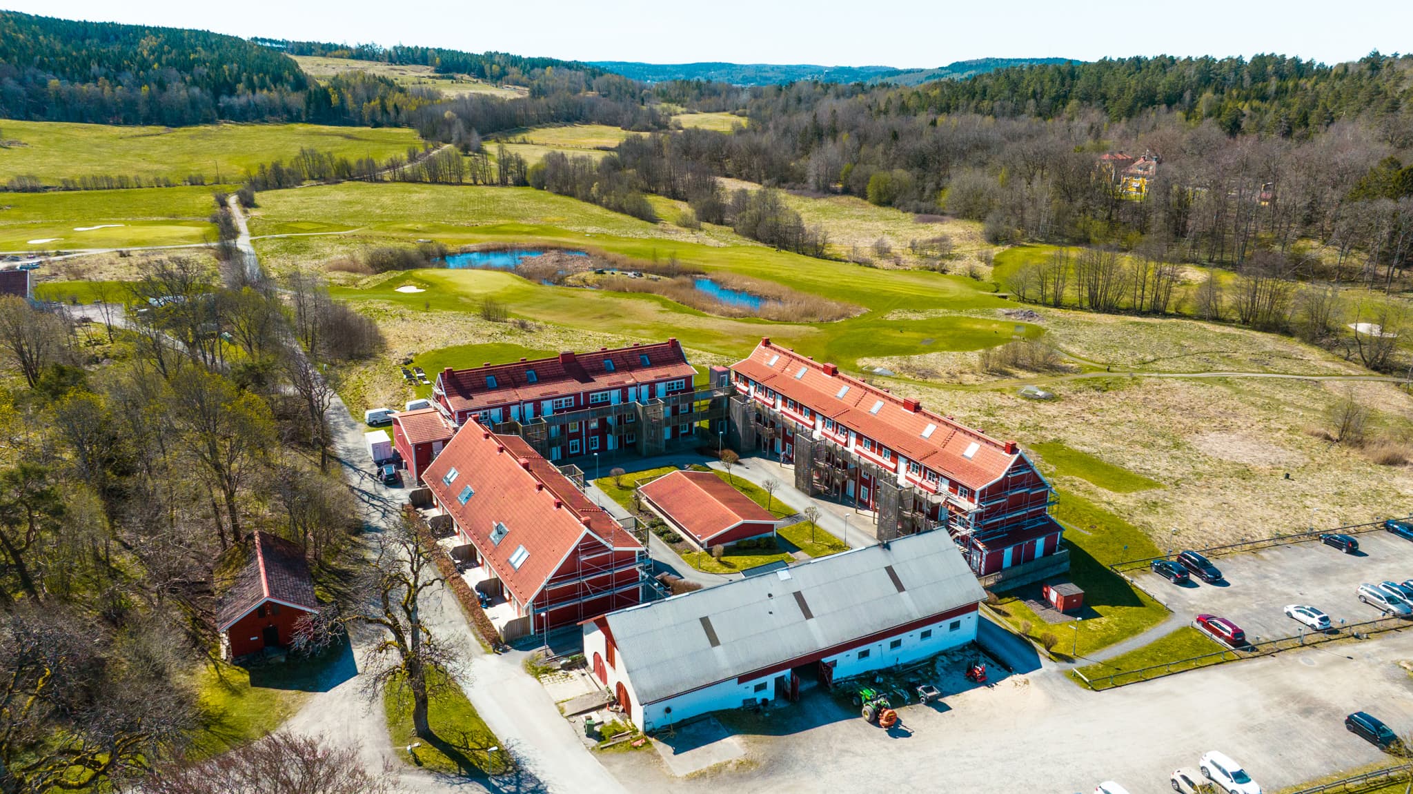 Drönarbild över fastighetsprojekt – Lundby Måleri